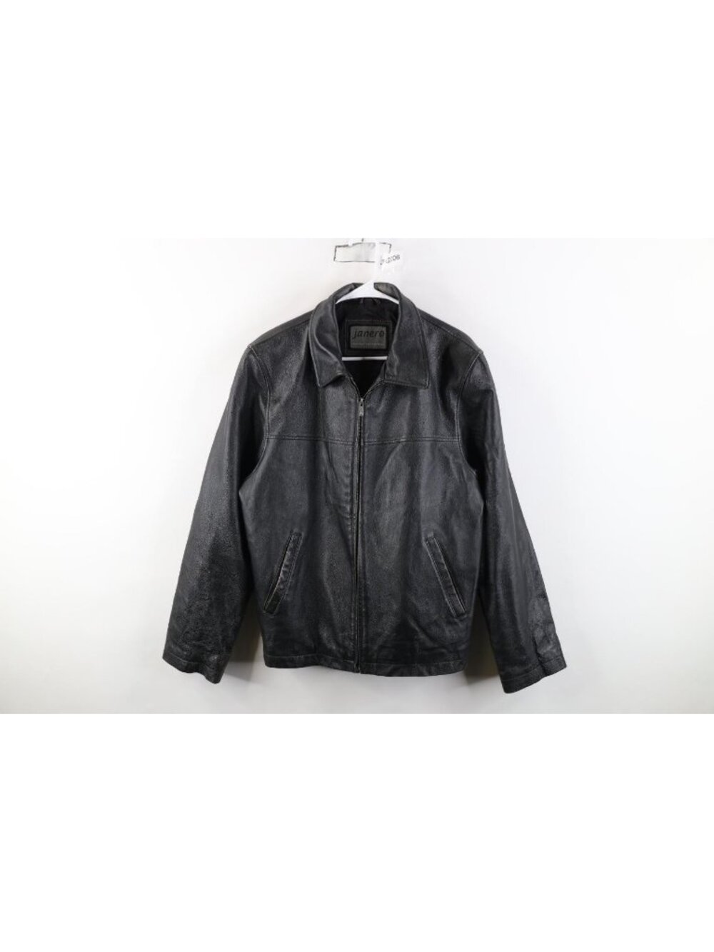 Vintage 90s Y2K Streetwear Mens Medium Distressed Quilted Leather Bomber Jacket